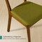 Best Choice Products 2-Piece Mid-Century Modern Wood & Upholstered Dining Chair Set